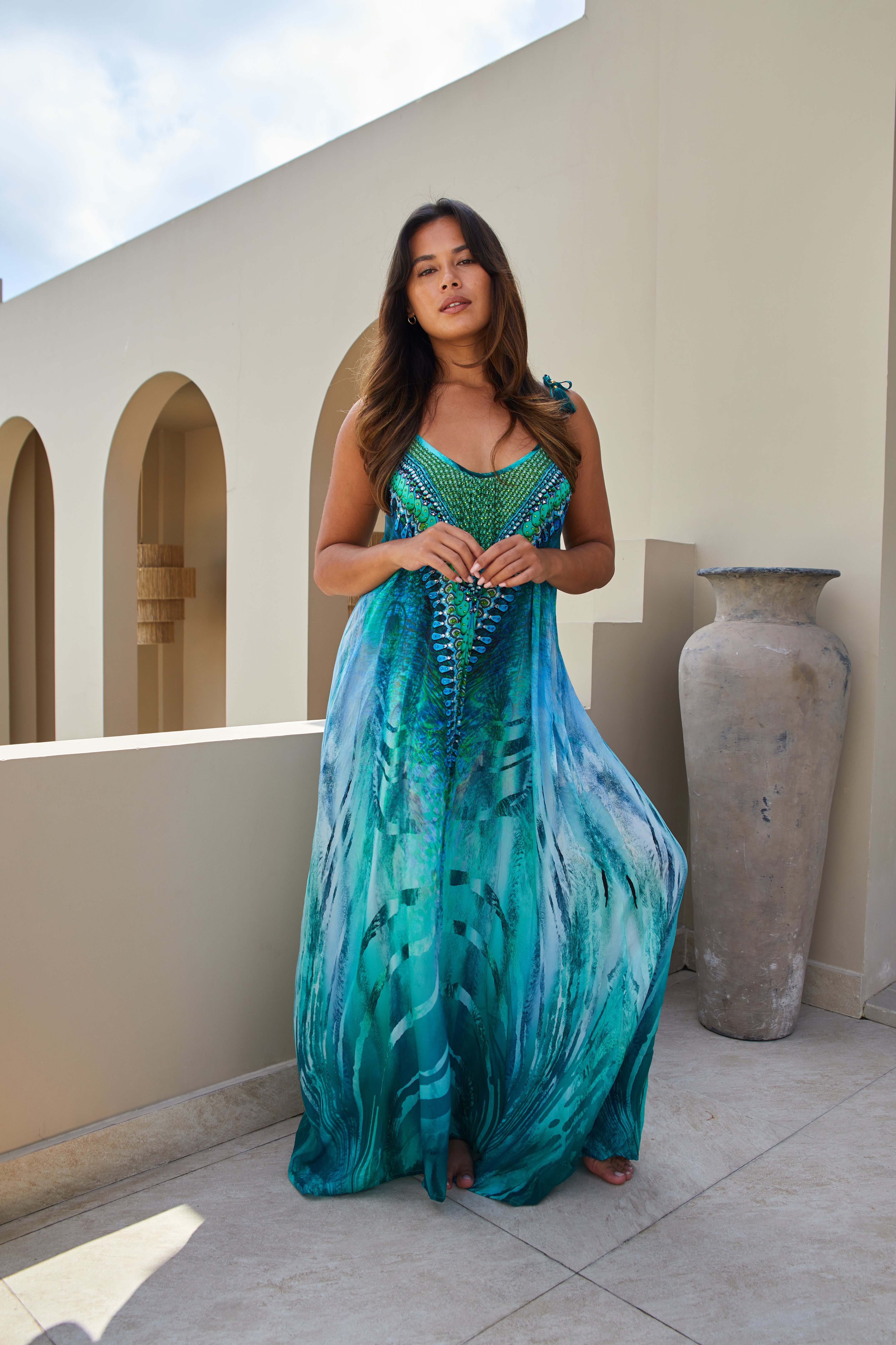 Tropical Palm Maxi Dress – Guilty Beach